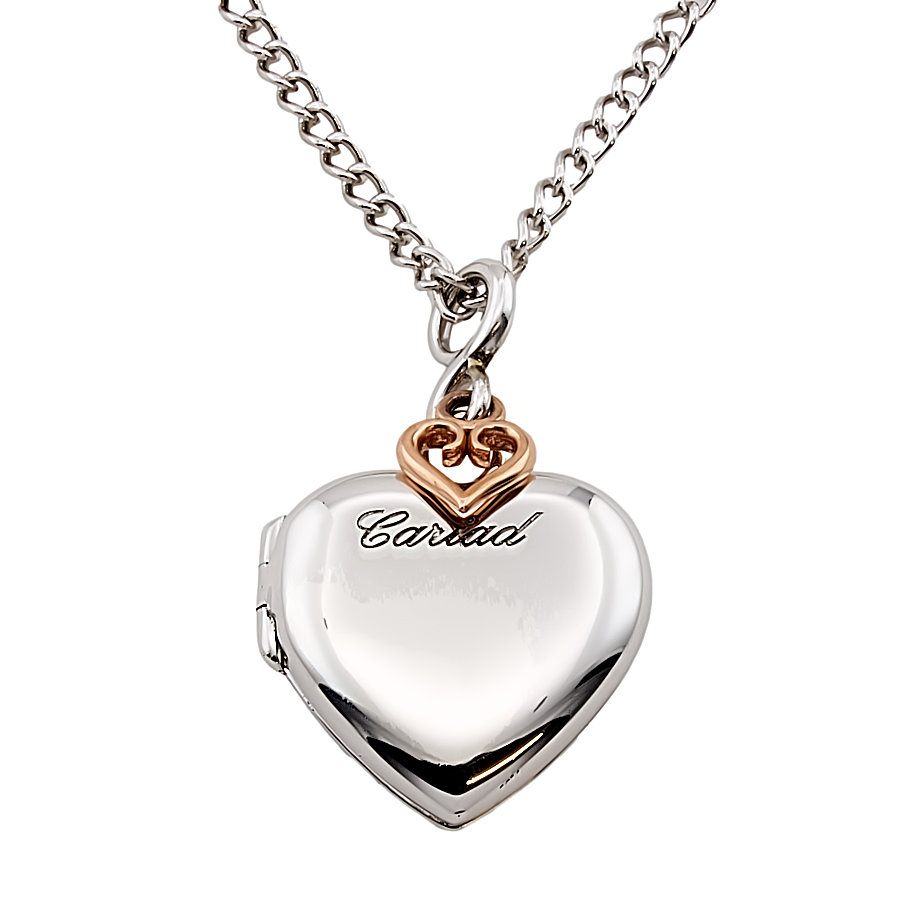 Silver & 9ct Gold Clogau Locket with Chain